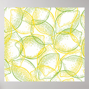 Zitronen und Limes: Neues Muster. Poster