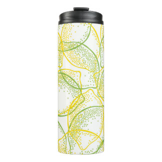Zitronen und Limes: Neues Muster. Thermosbecher