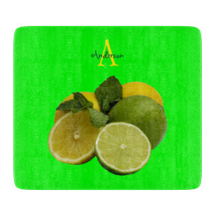 Zitronen und Limetten Schneidebrett