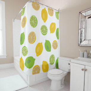 Zitronen und Limones Muster Duschvorhang