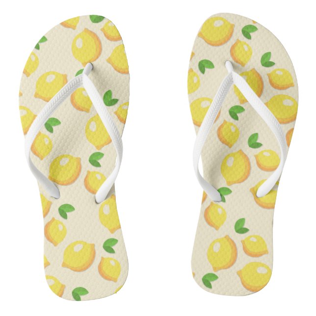 Zitronen und mehr Zitronen! Flip Flops (Fußbett)