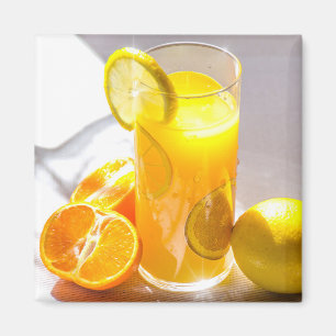 Zitronen und Orangen Fruchtfotografie Magnet