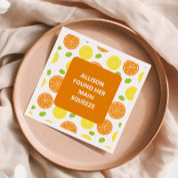 Zitronen und Orangen Obst Personalisiertes Brautpa