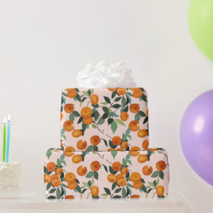 Zitronen- und Orangen-Zitrusmuster Geschenkpapier