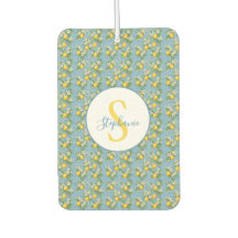 Zitronen-Wasserfarbe Blaues Mittelmeer-Fliesenmust