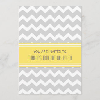 Zitronen-Zickzack 18. Geburtstags-Party Einladung