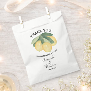 Zitronen Zitrus Danke-Tüte zum Mitnehmen Geschenktütchen