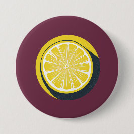 Zitronen-Zitrus-Design - Großer Knopf Button