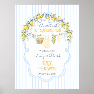 Zitronen-Zitrus-Druck Baby Shower Jungenkleidung S Poster