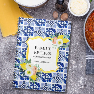 Zitronen-Zitrus-Italienisch-Mediterrane Rezepte Notizblock