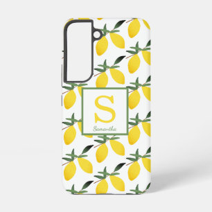 Zitronen-Zitrus-Monogramm-Name Samsung Galaxy Hülle