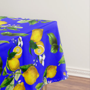 Zitronen, Zitrusfrüchte, mediterrane Kunst Tischdecke