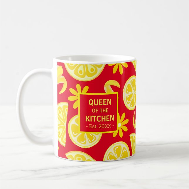 Zitronen ZitrusLimonade Koch niedlich gelb Kaffeetasse (Links)