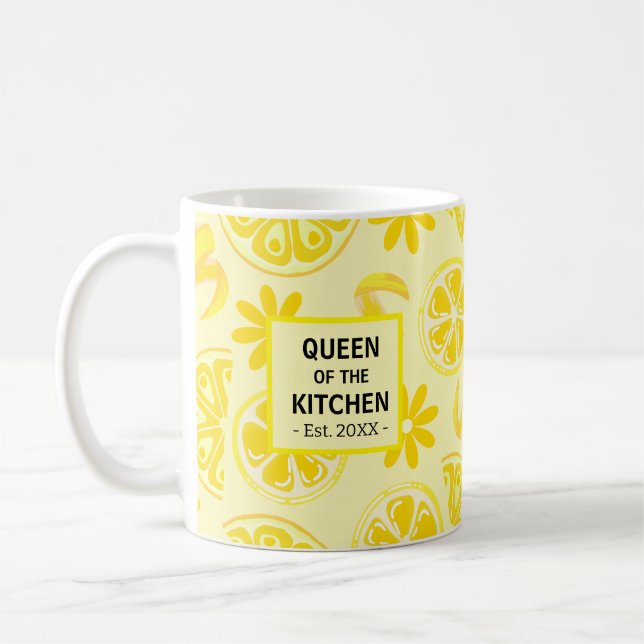 Zitronen ZitrusLimonade Koch niedlich gelb Kaffeetasse (Links)