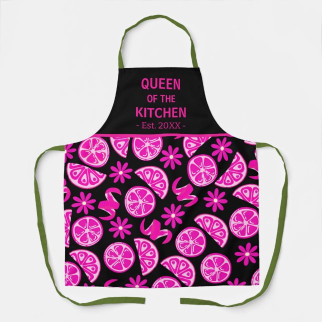 Zitronen ZitrusLimonade Koch rosa Schürze (Vorderseite)