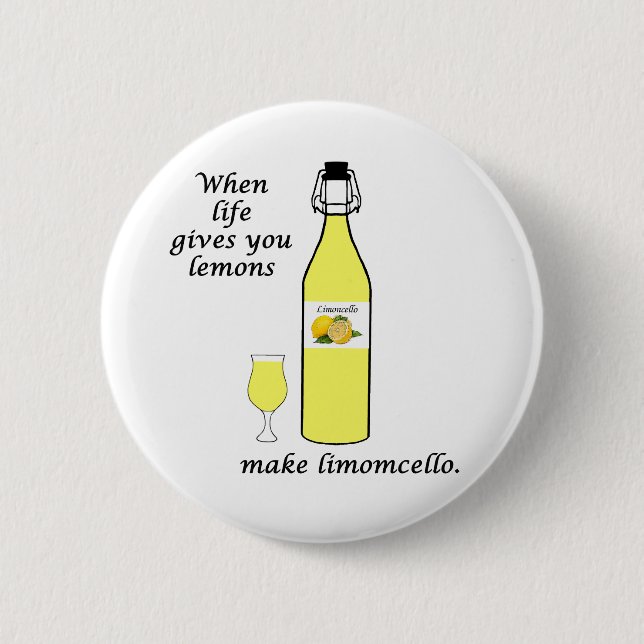 Zitronen zu Limoncello Button (Vorderseite)
