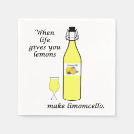 Zitronen zu Limoncello Cocktail Servietten
