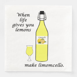 Zitronen zu Limoncello Dinner Servietten