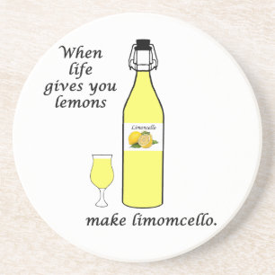 Zitronen zu Limoncello Getränkeuntersetzer