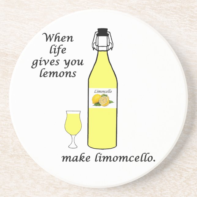 Zitronen zu Limoncello Getränkeuntersetzer (Vorne)