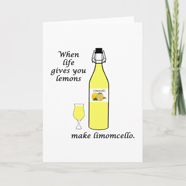 Zitronen zu Limoncello Karte (Vorderseite)