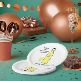 Zitronen zu Limoncello-Kuchenplatten Pappteller