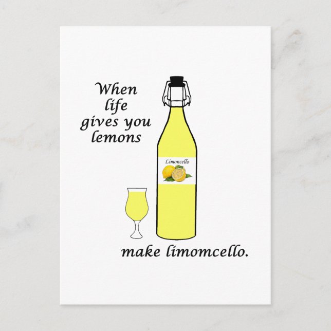 Zitronen zu Limoncello Postkarte (Vorderseite)