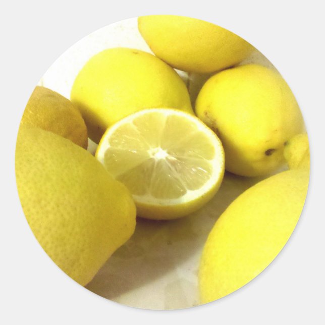 Zitronenaufkleber Runder Aufkleber (Vorderseite)