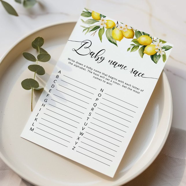 Zitronenbaby-Name-Rennen Baby-Dusche (Von Creator hochgeladen)