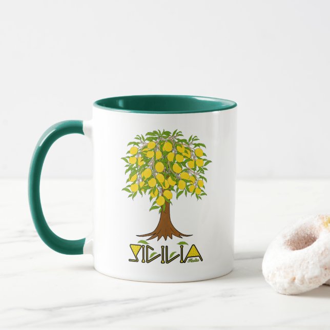 Zitronenbaum Tasse (Mit Donut)
