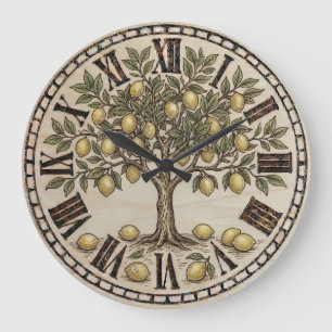 Zitronenbaum - Wanduhr