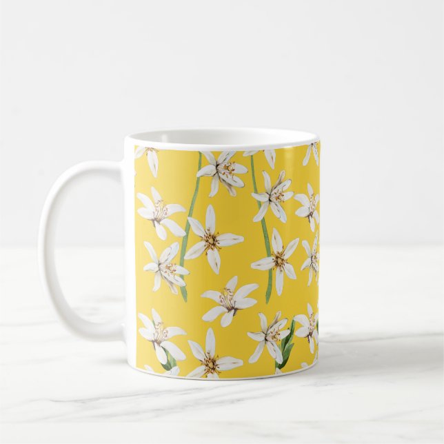 Zitronenblüte im Sommer Chinoiserie Kaffeetasse (Links)