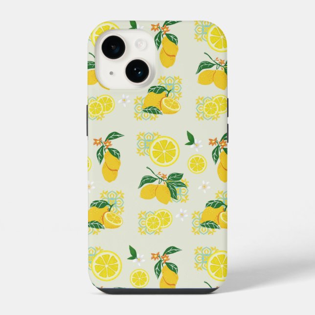 Zitronenblüten iPhone 14 Hülle (Rückseite)