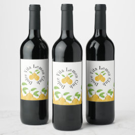 Zitronenblüten-Kollektion Weinetikett