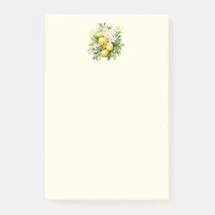 Zitronenbouquet mit weißen Blüten Post-it Klebezettel