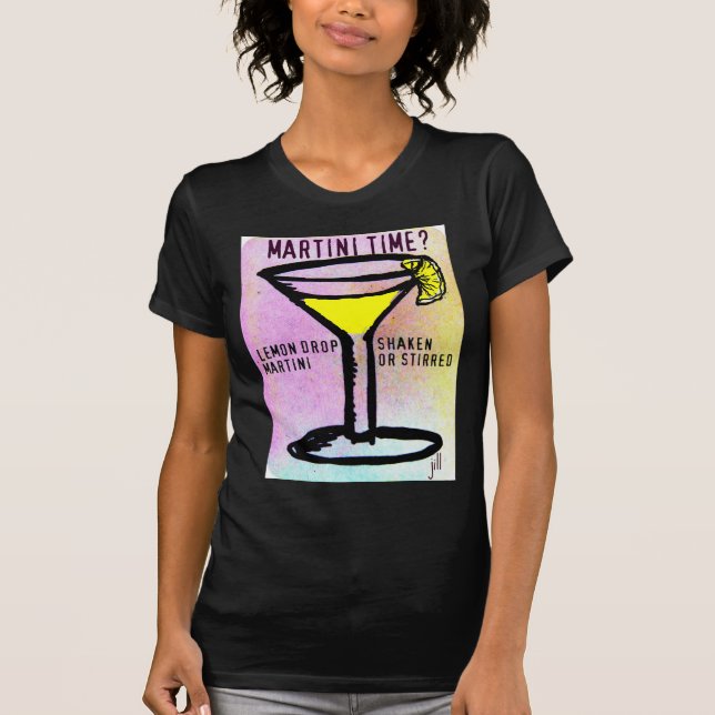 ZITRONENDROPS-MARTINI-ZEIT-PASTELLdruck durch Jill T-Shirt (Vorderseite)