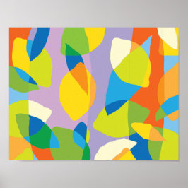 Zitronenfrische Wandkunst Poster