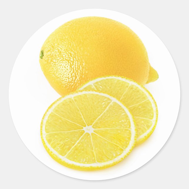 Zitronenfrucht Runder Aufkleber (Vorderseite)