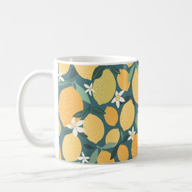 Zitronenfrüchte nahtlos kaffeetasse (Links)