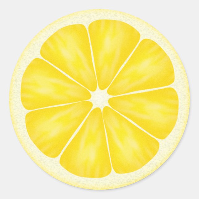Zitronenfruchteaufkleber Runder Aufkleber (Vorderseite)