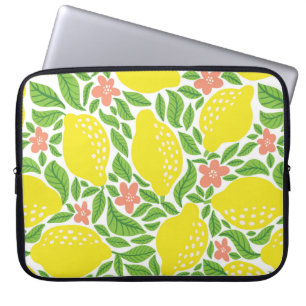 Zitronenfruchtmuster. Zitrusfrüchtepflücke Laptopschutzhülle
