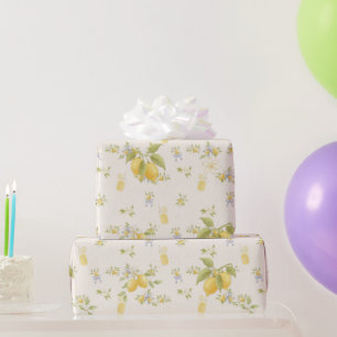 Zitronengarten mit Mäusen Geschenkpapier