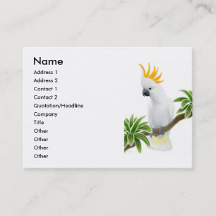 Zitronengelbe Cockatoo-Visitenkarte mit Haube Visitenkarte