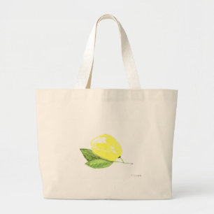 Zitronengelbe Früchte Wasserfarbe Zitrusfrüchte So Jumbo Stoffbeutel