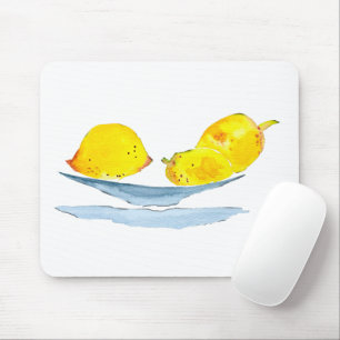 Zitronengelbe Fruchtfarbe Mousepad