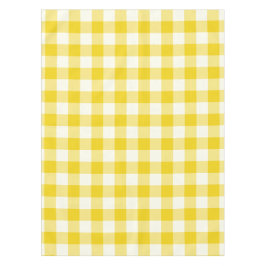 Zitronengelbe Gingham-/Büffel-Karo-Tischdecke Tischdecke