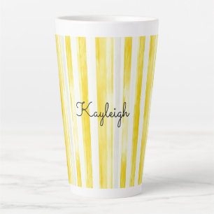 Zitronengelbe Streifen  Milchtasse