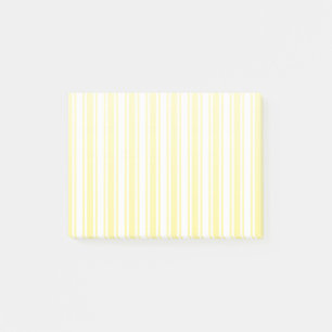 Zitronengelbe und weiße Süßigkeitsstreifen Post-it Klebezettel