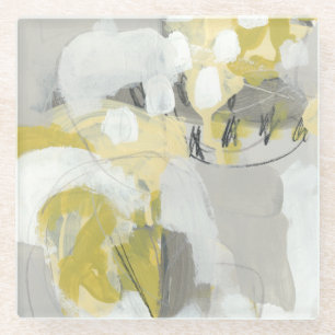 Zitronengelber Nebel Glasuntersetzer