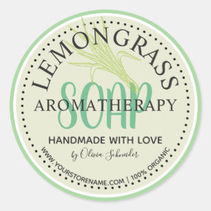 Zitronengras-Aromatherapie-Seife benutzerdefiniert Runder Aufkleber